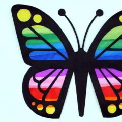 Красива пеперуда.  Оригами от хартия.  Насладете се на свободното си време